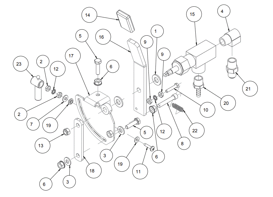 Section 21 Diagram and Parts List for MK-4020KB 167420-20 MK Diamond Concrete Saw